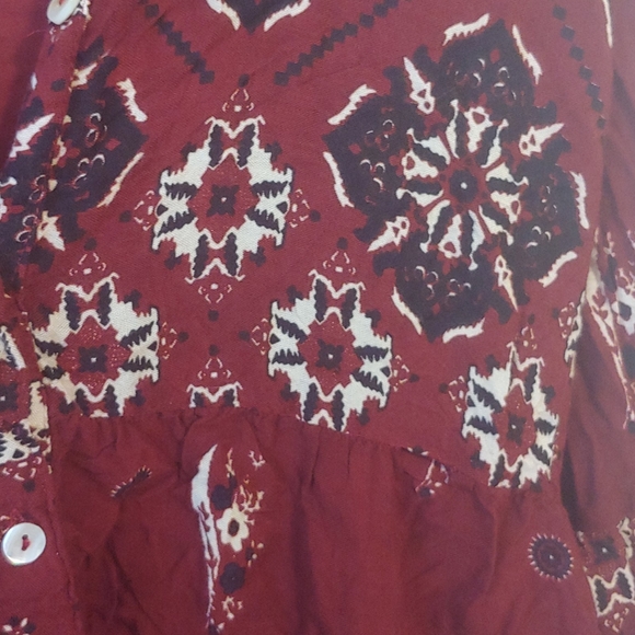 Burgundy bottom down dress - Picture 3 of 3